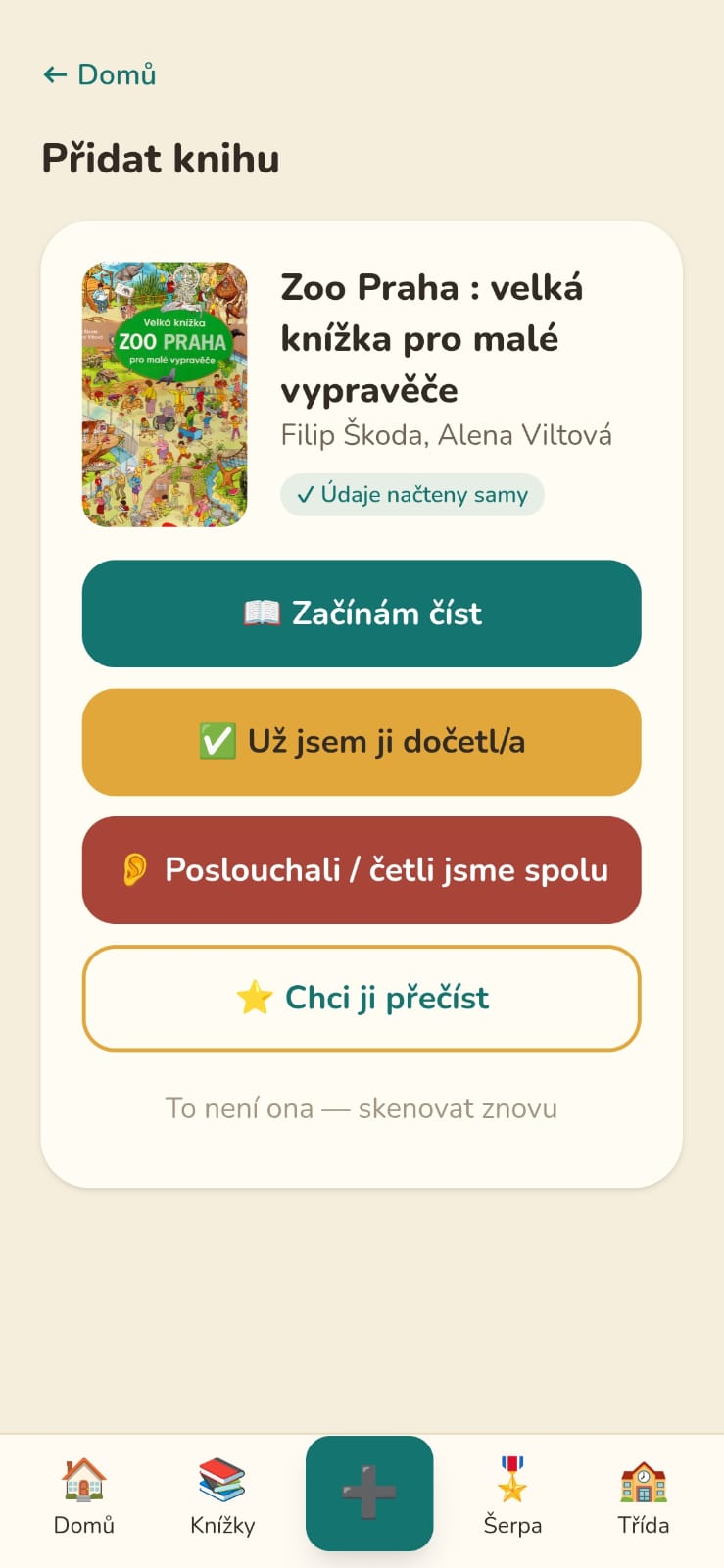 Čtenda — nalezená kniha a volba akce